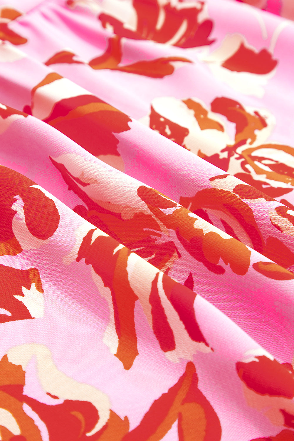 Blue Bohemian Floral Tiered Maxi Skirt with Side Split