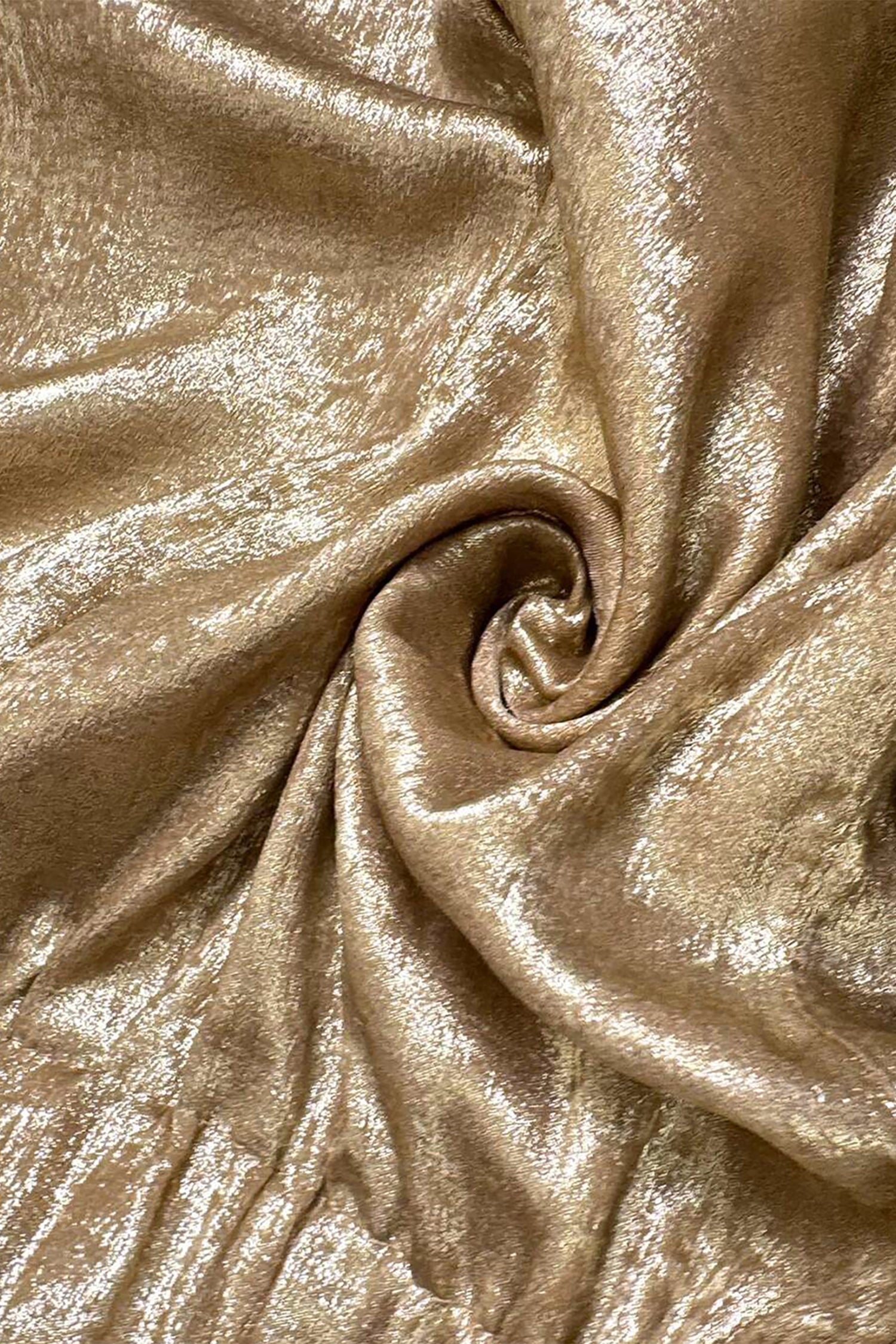 Metallic Tie Elastic Waist Cuffed Hem Shorts