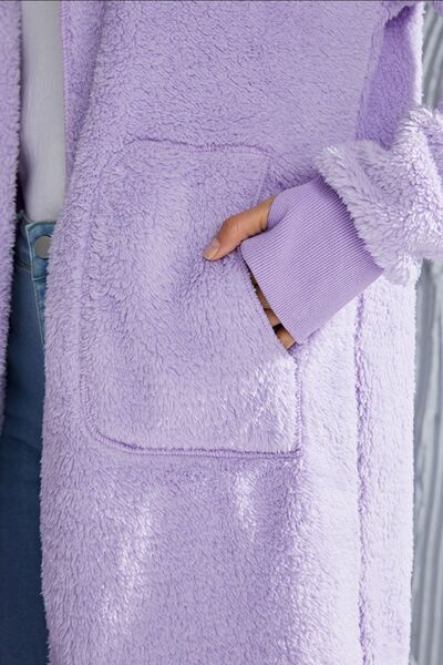 Red Hooded Teddy Bear Jacket with Thumbholes Cozy Outerwear