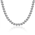 Silver Plated 6MM Buddha Beaded Necklace