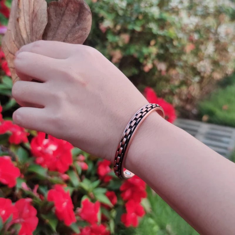 Adjustable Solid Copper Vintage Red Copper Bracelet