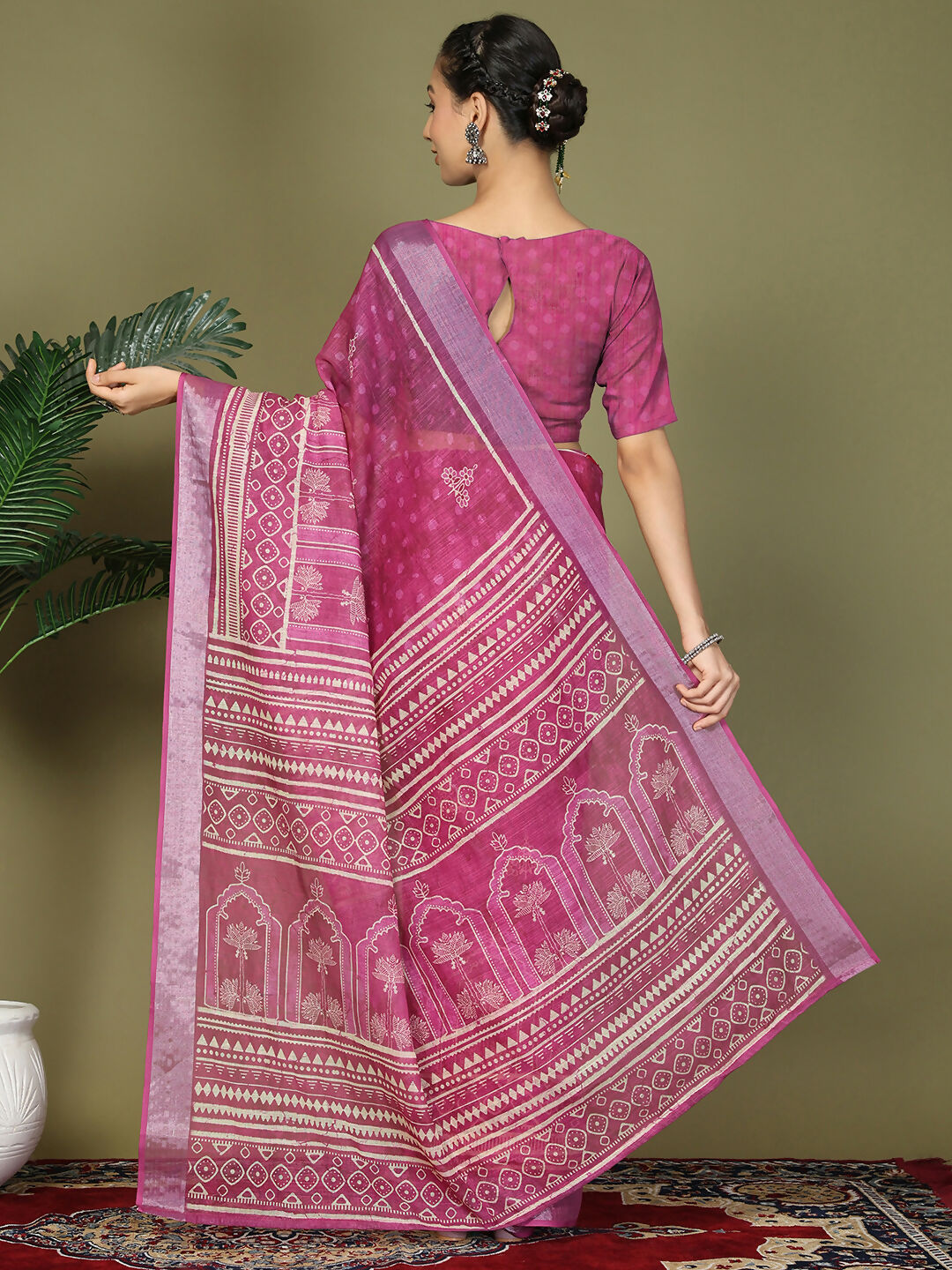 Shree Shyam Fashion Cotton Purple Saree