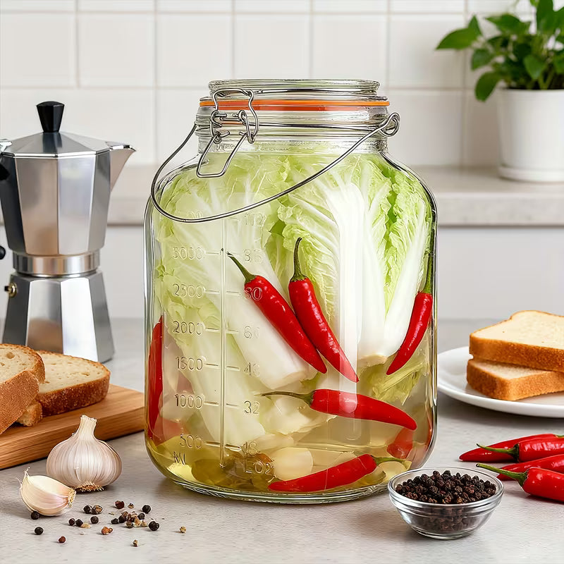 Wide Mouth Glass Jars with Airtight Lids