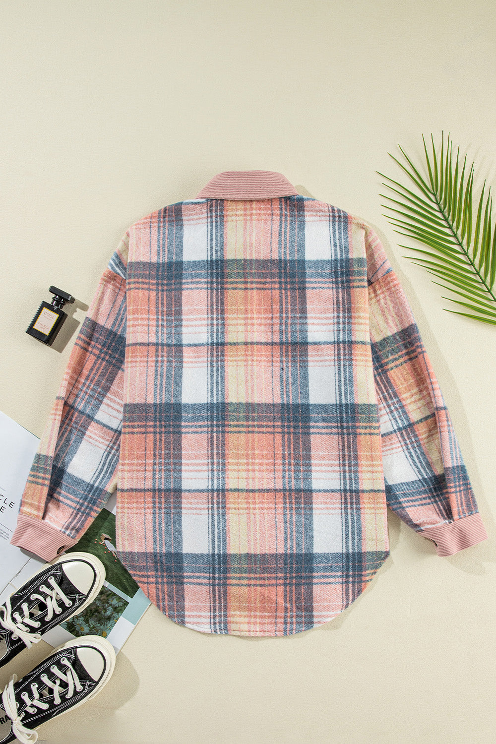 Plaid Button Up Long Sleeve Shacket | Layering Shirt