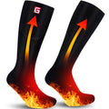 GEMSTONEGO Men Heated Socks Electric Rechargeable Battery Powered Heated Socks for Men Winter Cotton Warm Heated Socks for Outdoor Sports Hiking Skiing Fishing Running Feet Warmers Socks