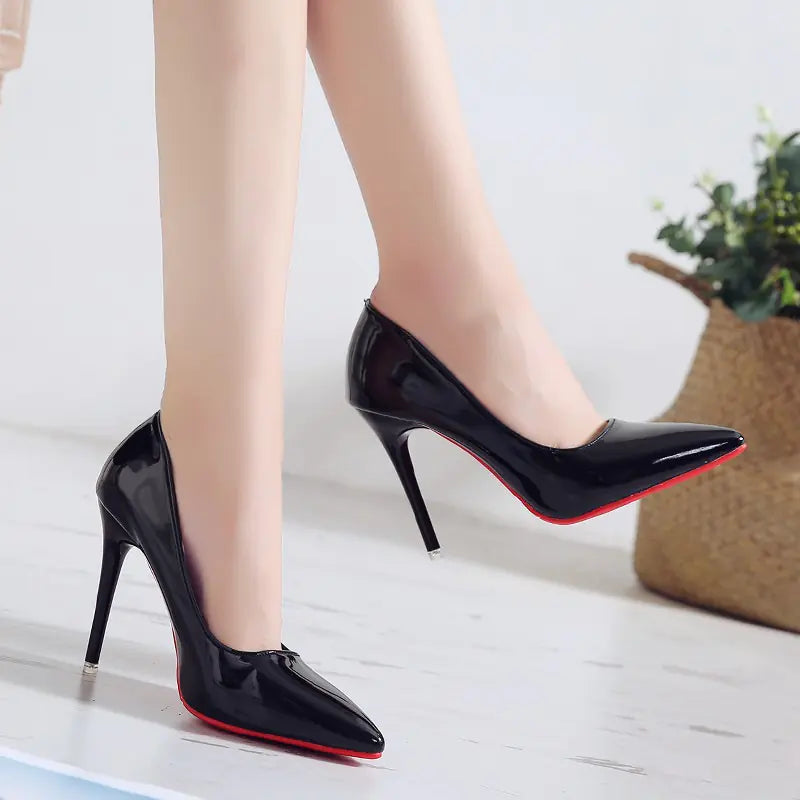 Women's Pointed Toe Stiletto High Heels Patent Finish - Image 13