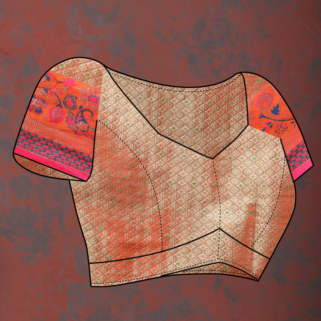 Cream Kanjivaram Silk Saree with Traditional Zari Woven Design