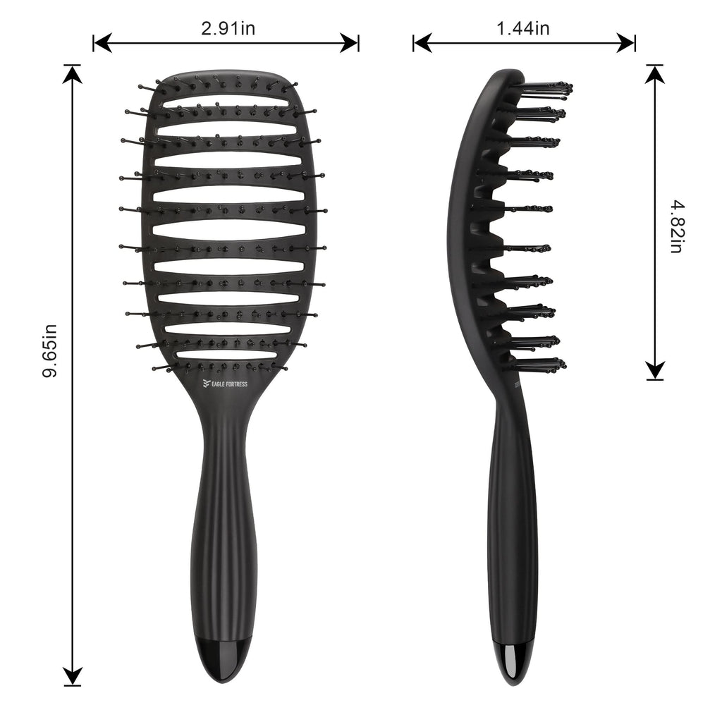Professional Curved Vented Hair Brush with Anti-Static Bristles