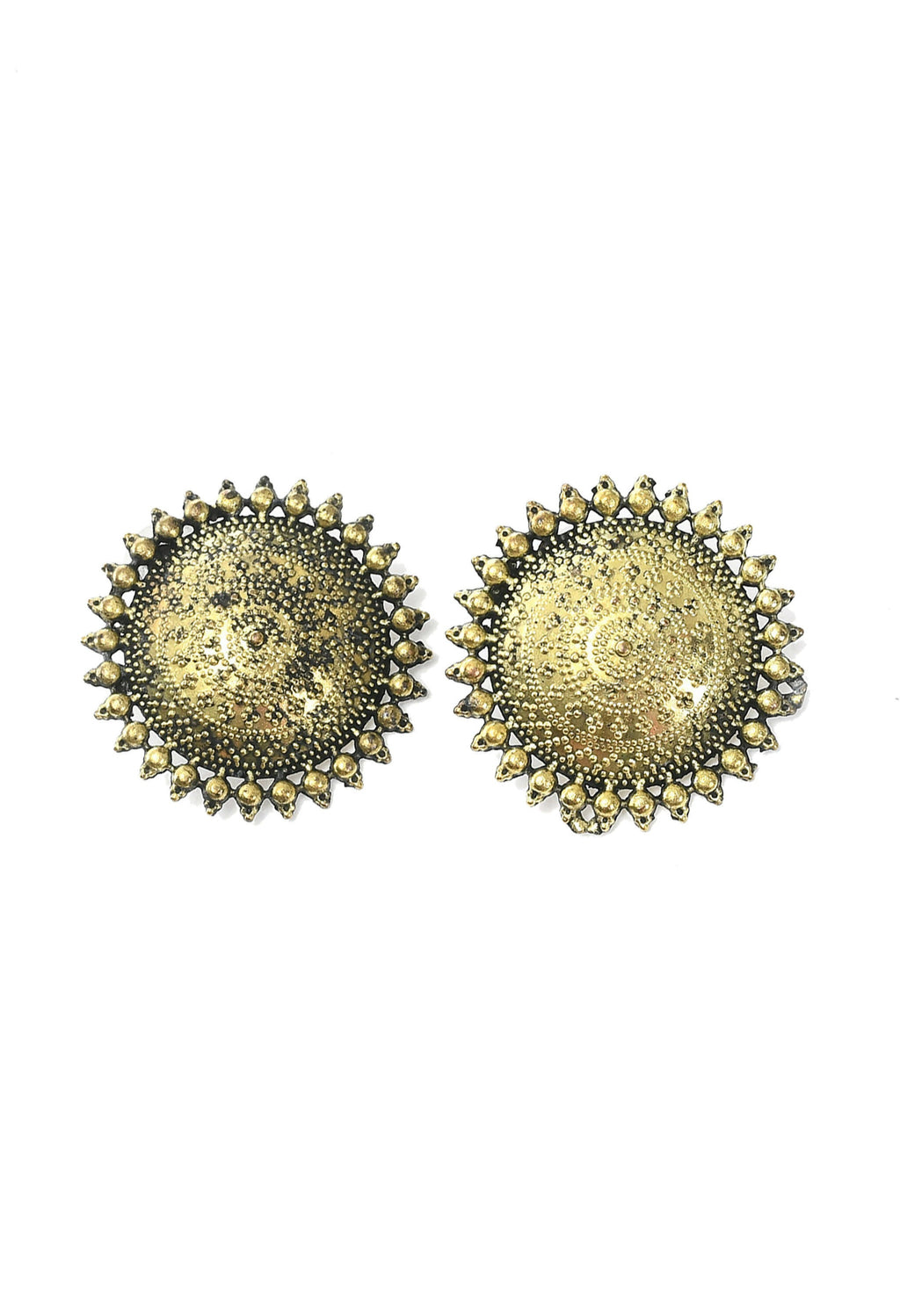 Gold-Polished Ghungroo Choker Set Oxidised Brass Jewelry