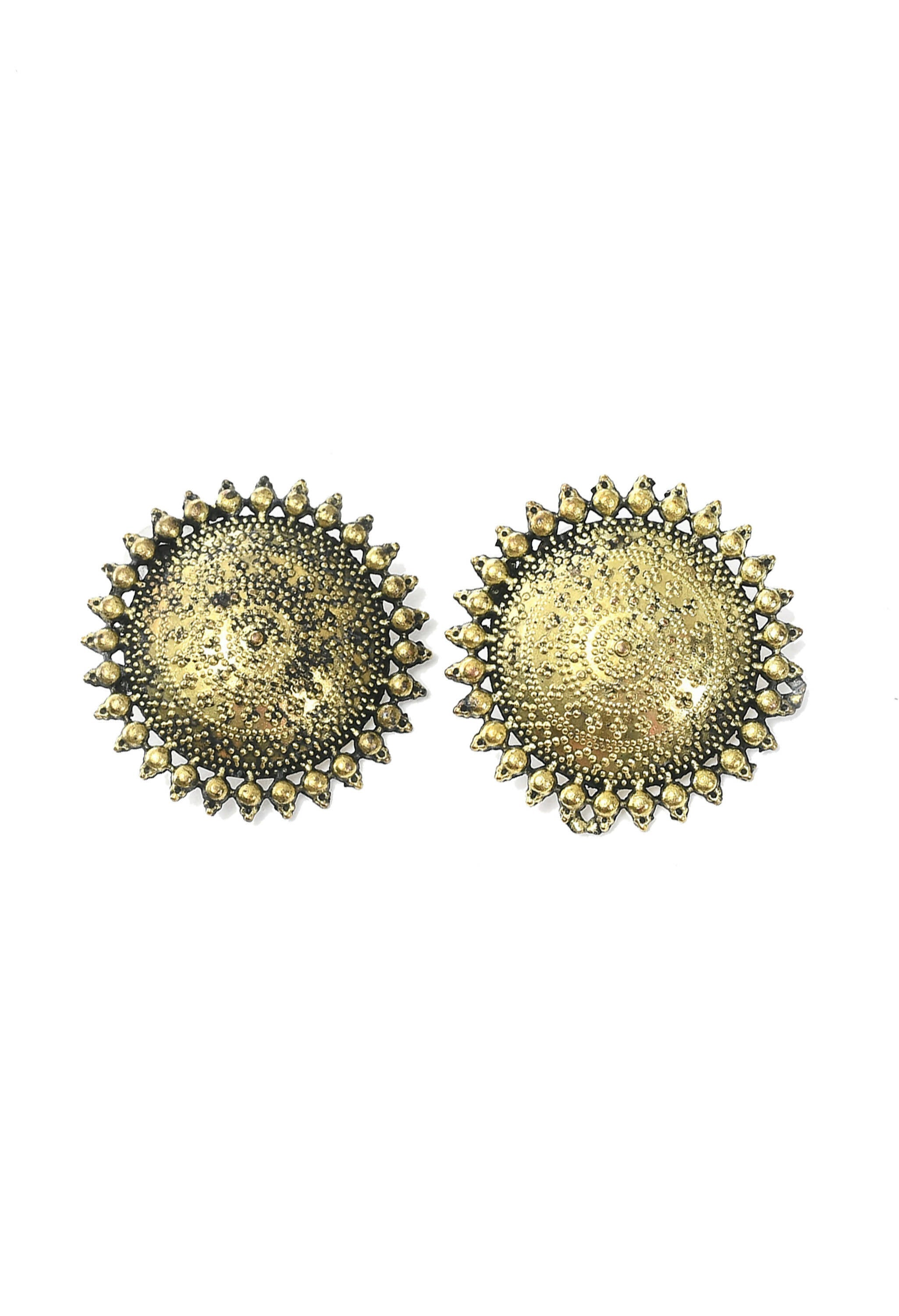 Gold-Polished Ghungroo Choker Set Oxidised Brass Jewelry