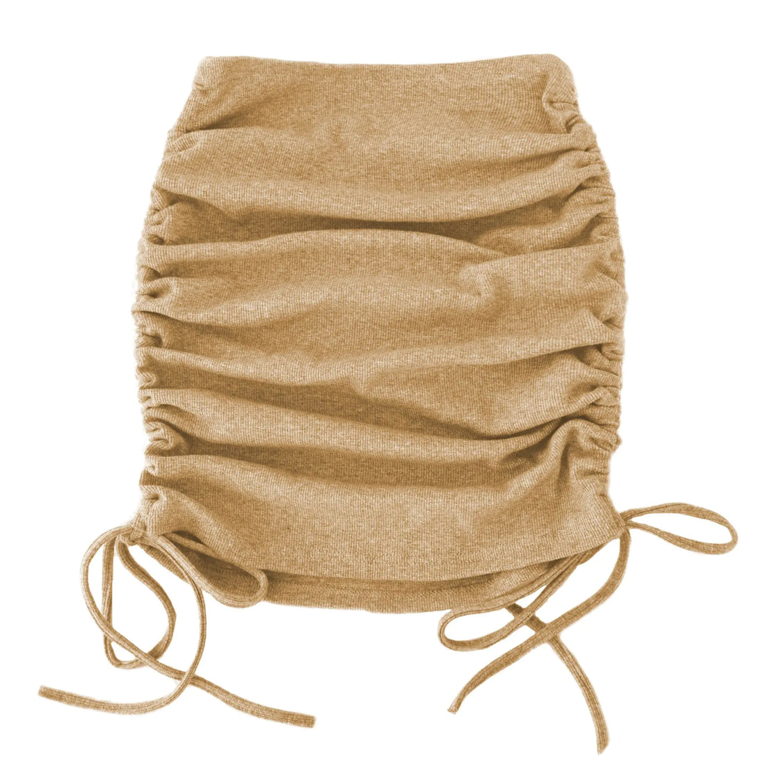 Women's Stretchy Ruched Mini Skirt with Adjustable Drawstrings - Image 17