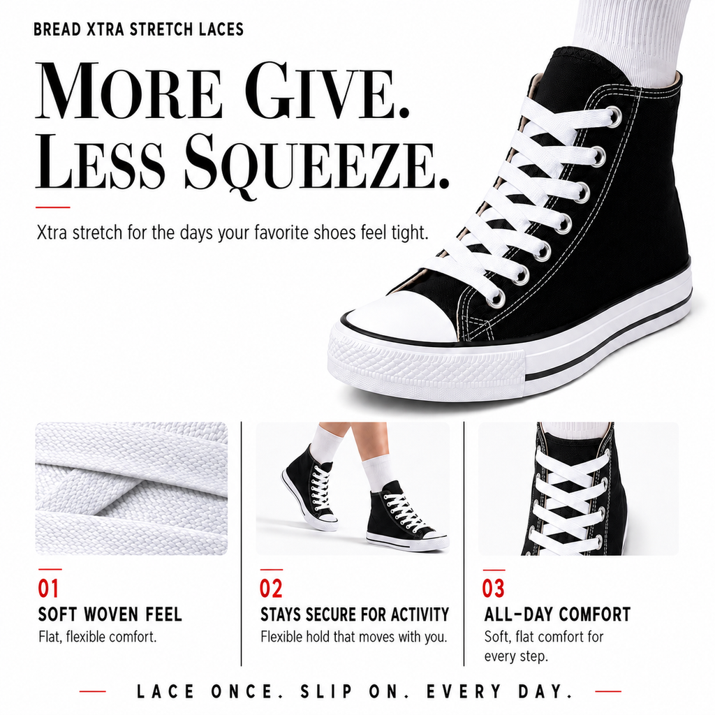 Xtra Stretch Flat Bread Laces