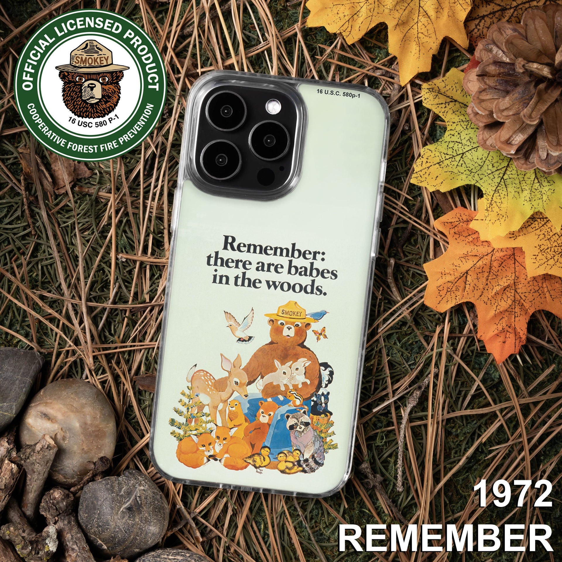 Smokey Bear Classic HD Apple iPhone 14 Series Mag-Safe Phone Case
