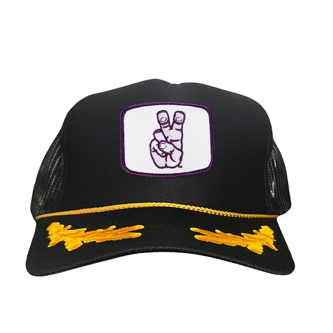 TCU Horned Frogs Frog Hand Mesh Snapback Hat Curved Bill