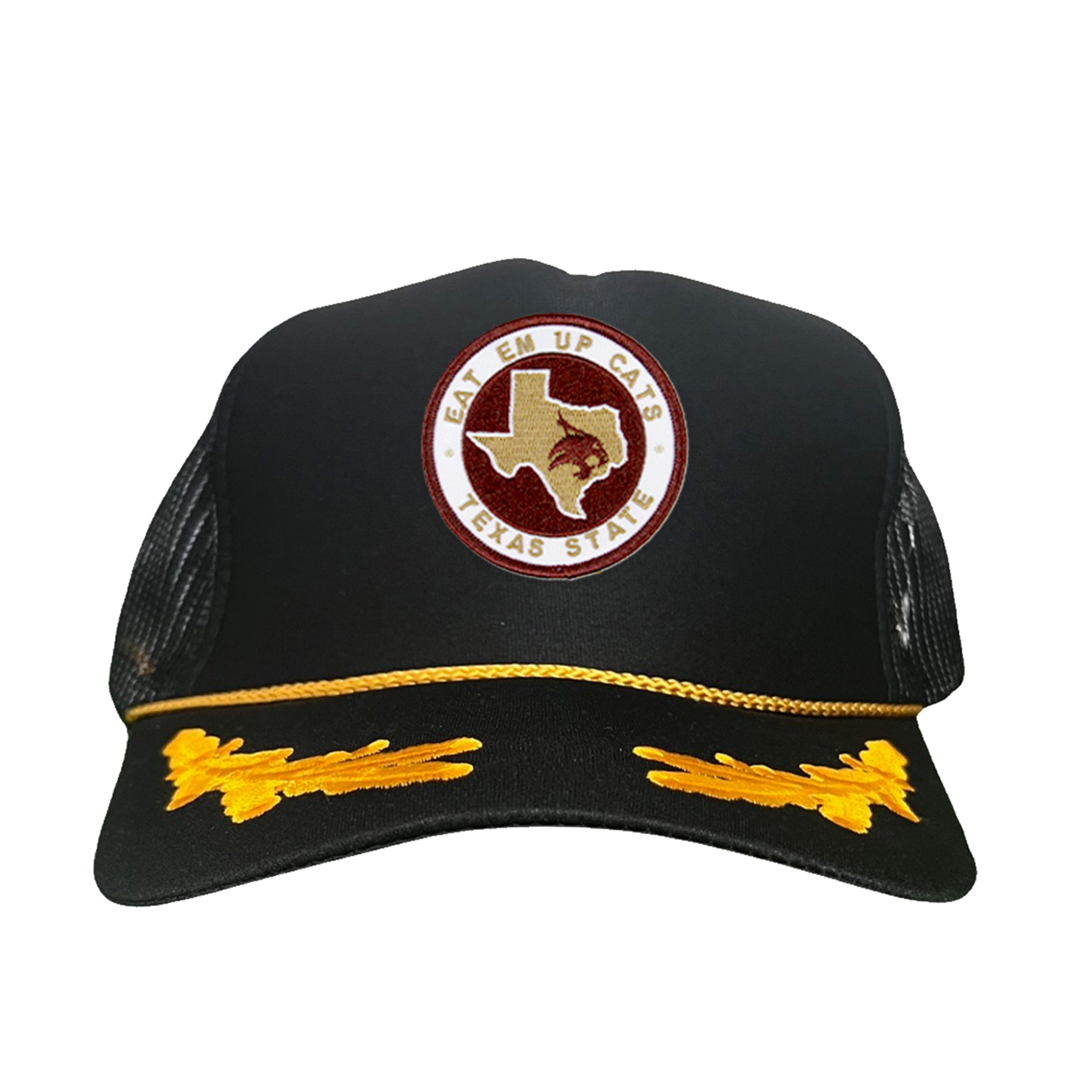 Texas State Eat Em Up Cats Supercat Patch Embroidered Hat