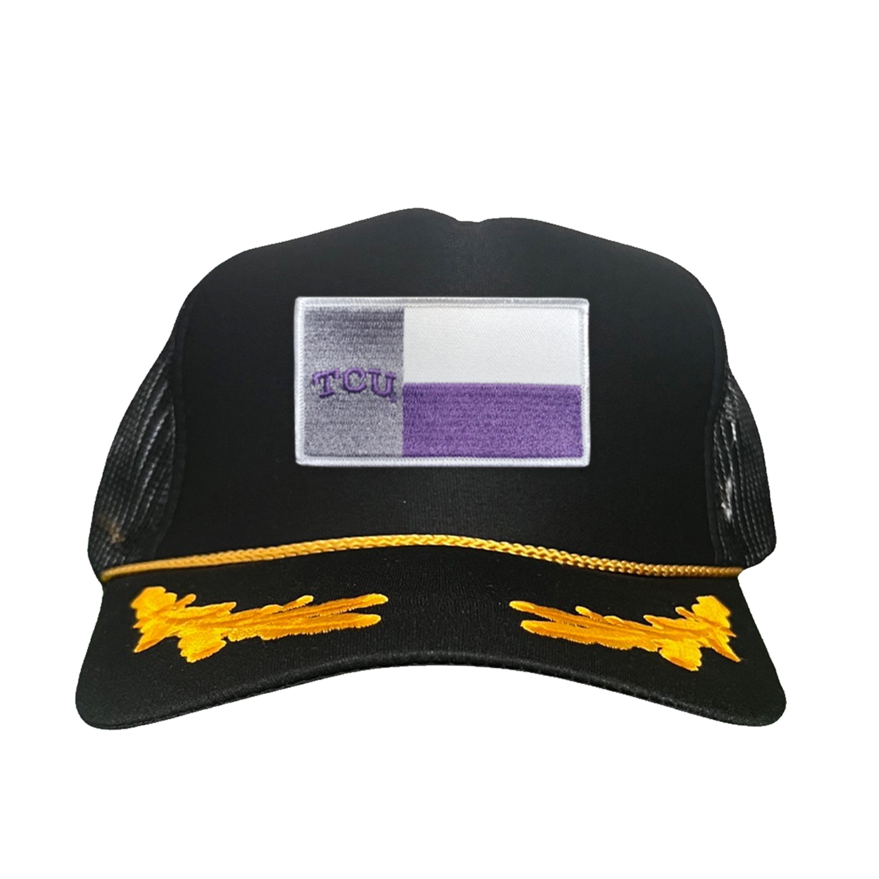 TCU Rectangle State Flag Patch Hat - Purple & White Game Day Cap