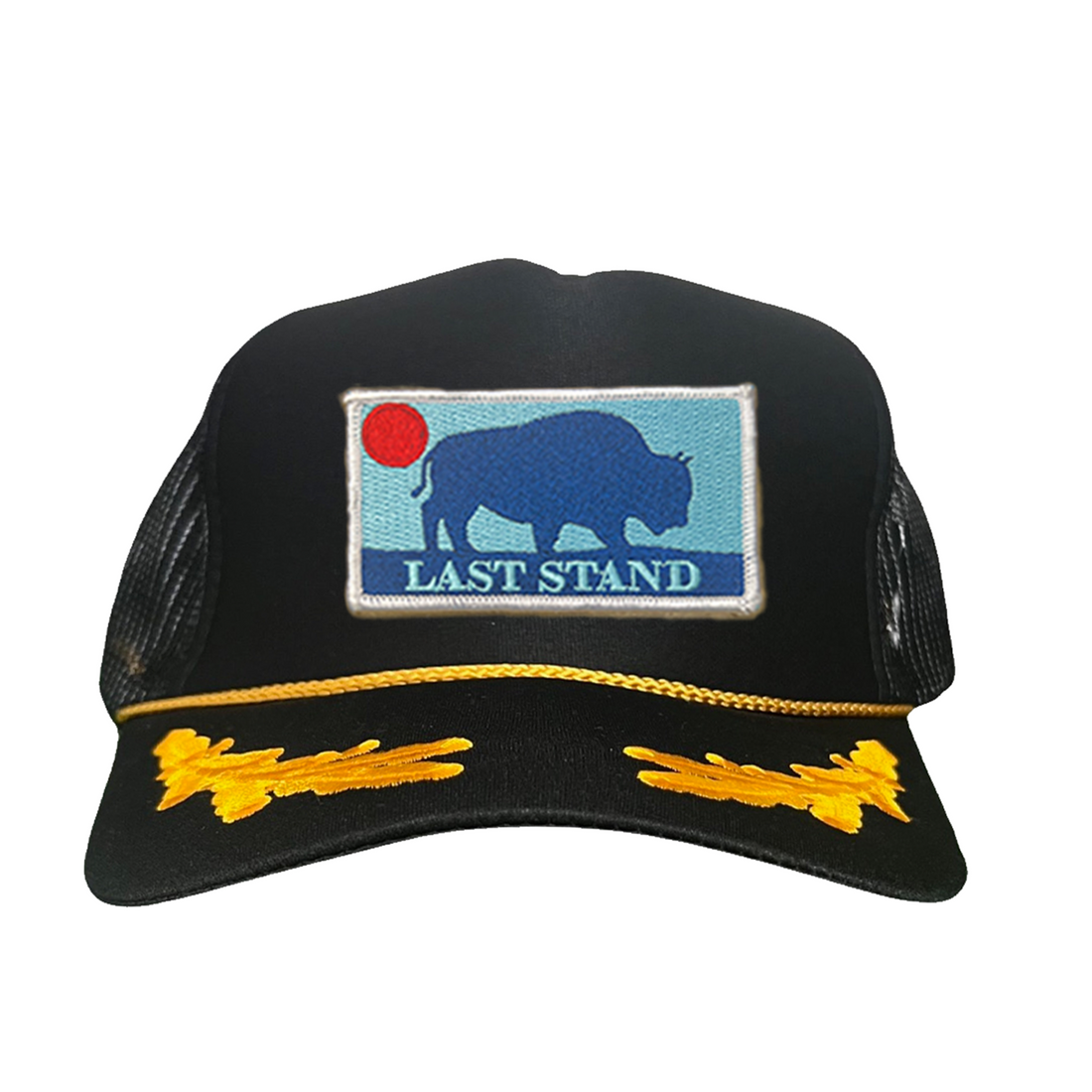 Bison Sunset Baseball Cap - Mountain Outdoors Snapback Hat