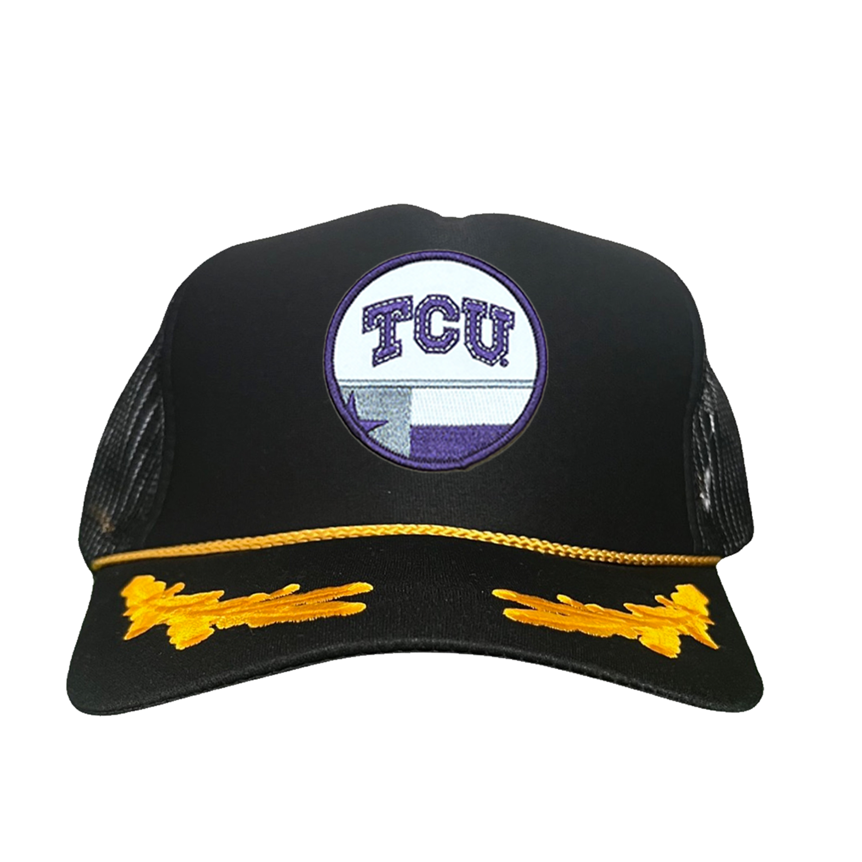 TCU Logo and Texas State Flag Patch Baseball Hat