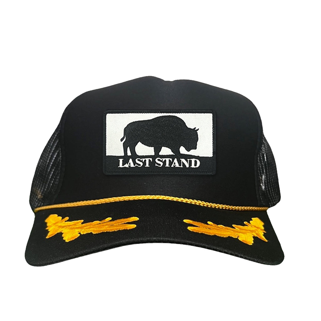 Bison Graphic Curved Bill Trucker Hat Mesh Snapback Cap