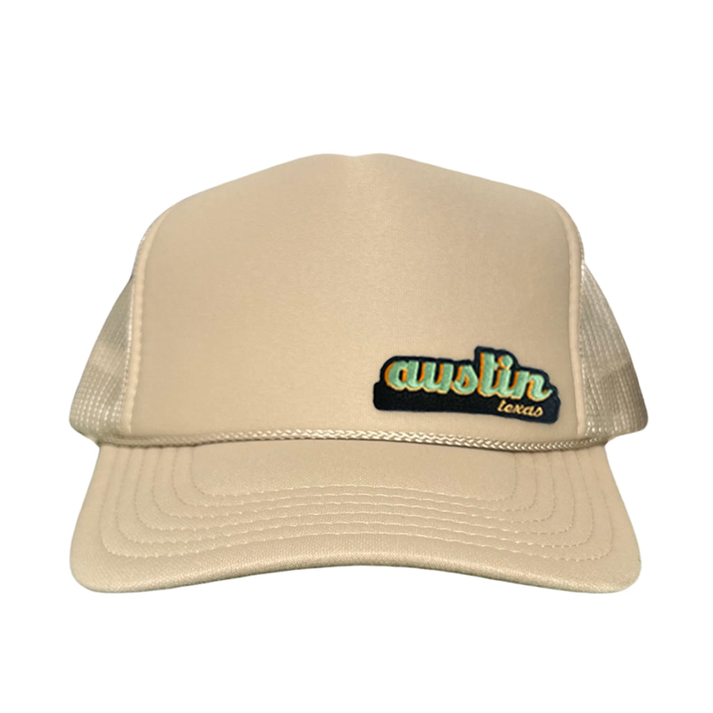 Last Stand Austin Texas Cut Out Patch Trucker Hat