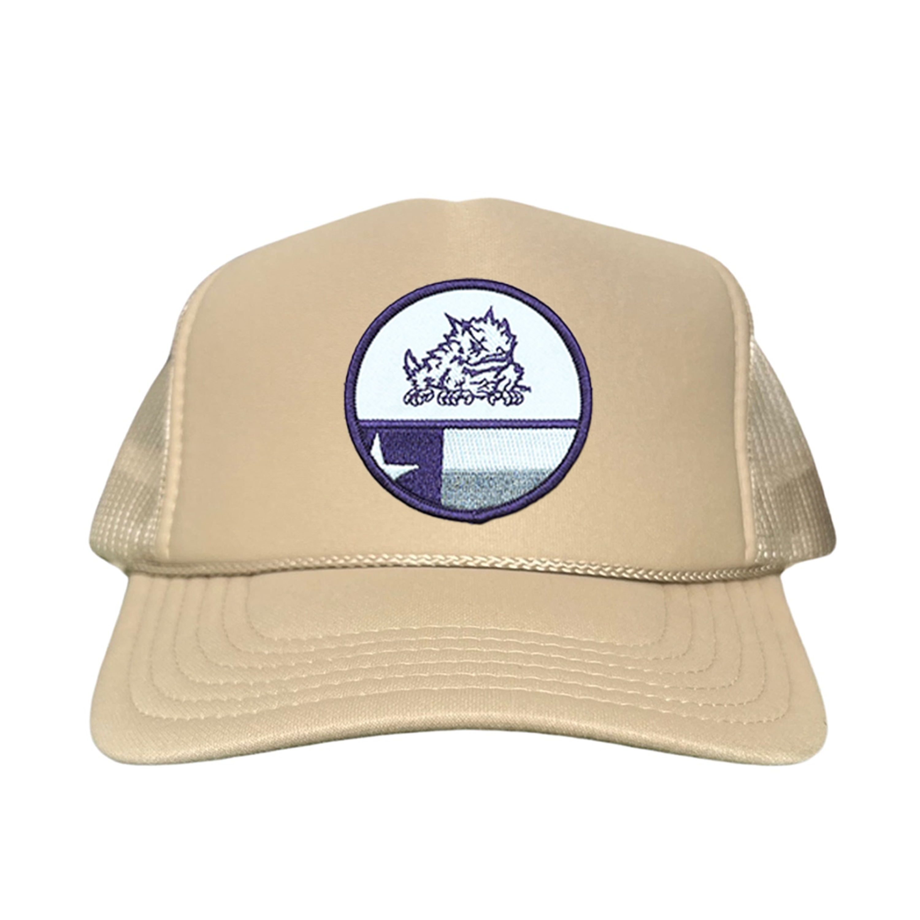 TCU Circle Horned Frog w/h State Flag / Hats / TCU034 / 248 / MM