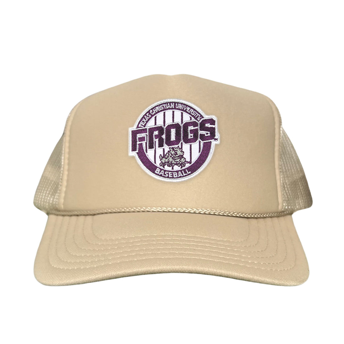 TCU Horned Frogs Pinstripe Circle Baseball Cap - Snapback & Dad Hat