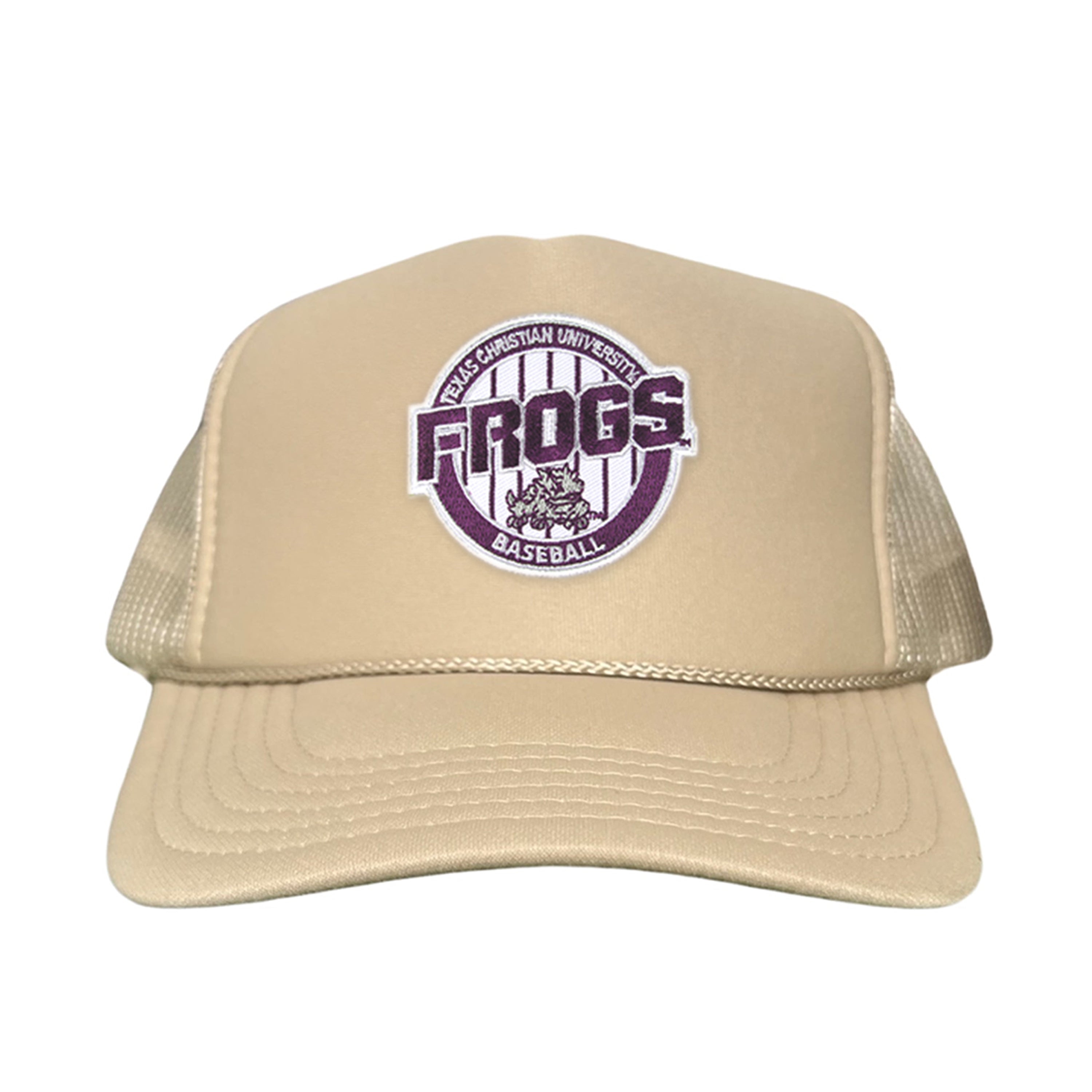TCU Horned Frogs Pinstripe Circle Baseball Cap - Snapback & Dad Hat
