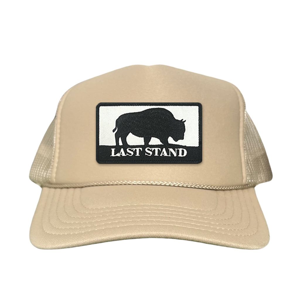 Bison Graphic Curved Bill Trucker Hat Mesh Snapback Cap