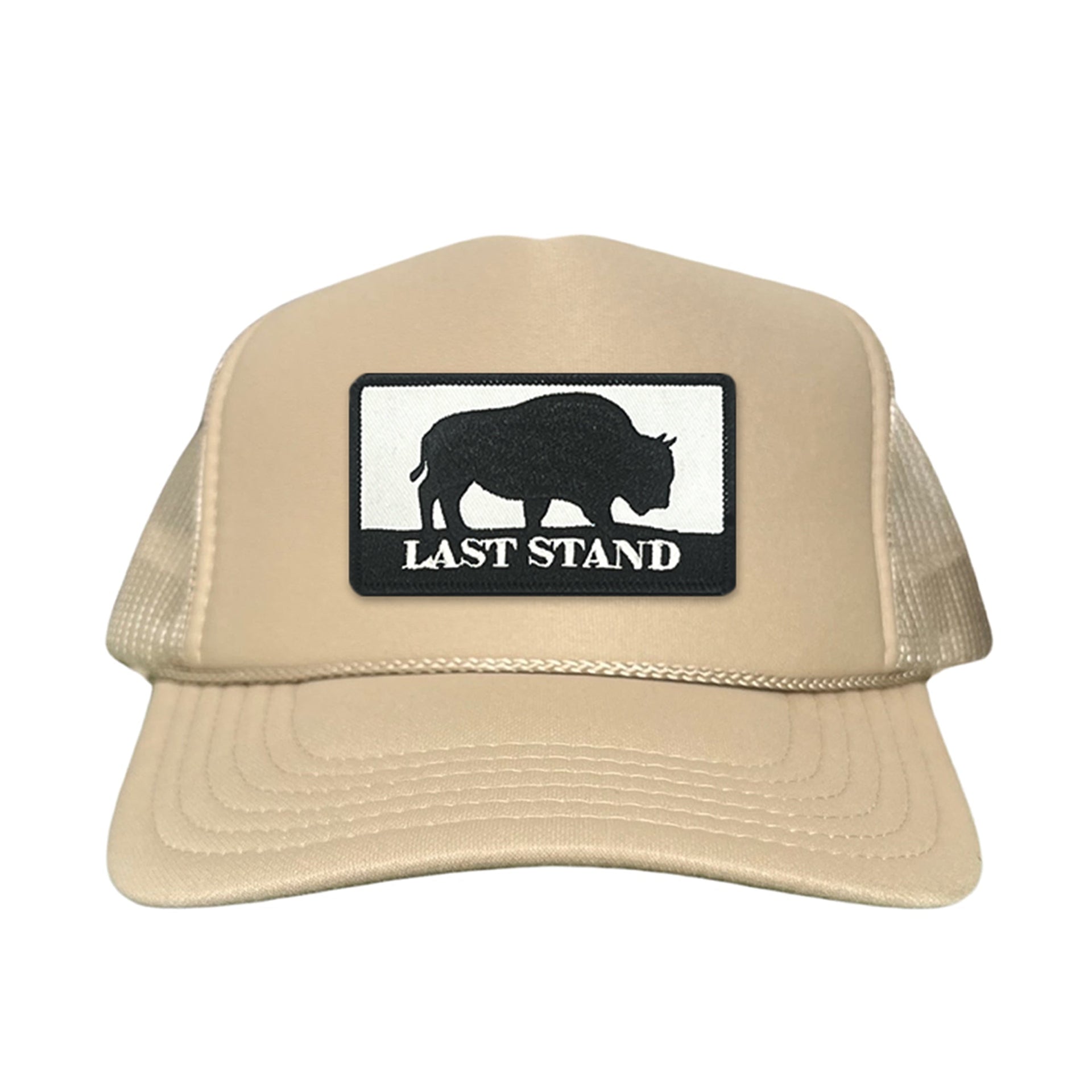 Bison Graphic Curved Bill Trucker Hat Mesh Snapback Cap