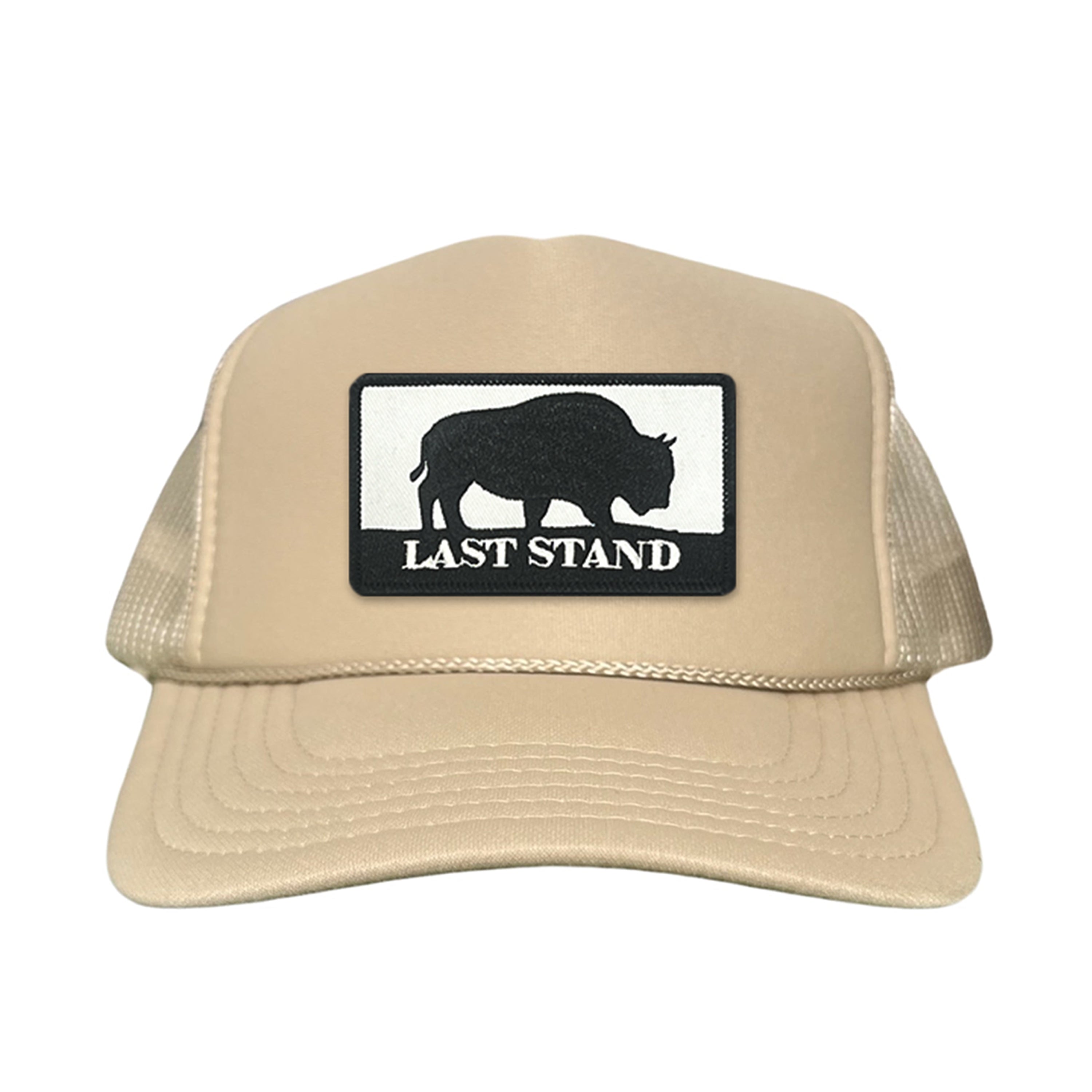 Bison Graphic Curved Bill Trucker Hat Mesh Snapback Cap