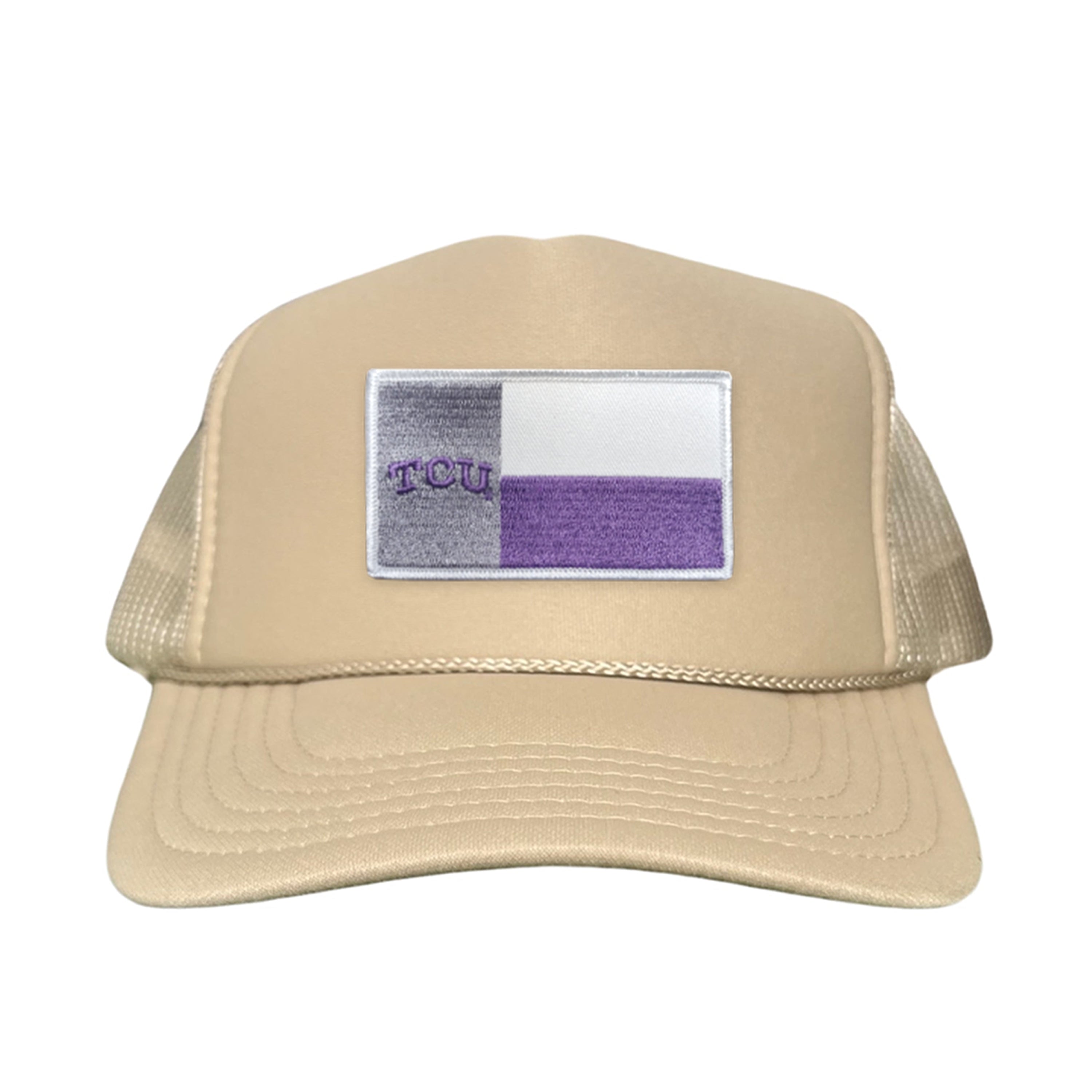 TCU Rectangle State Flag Patch Hat - Purple & White Game Day Cap