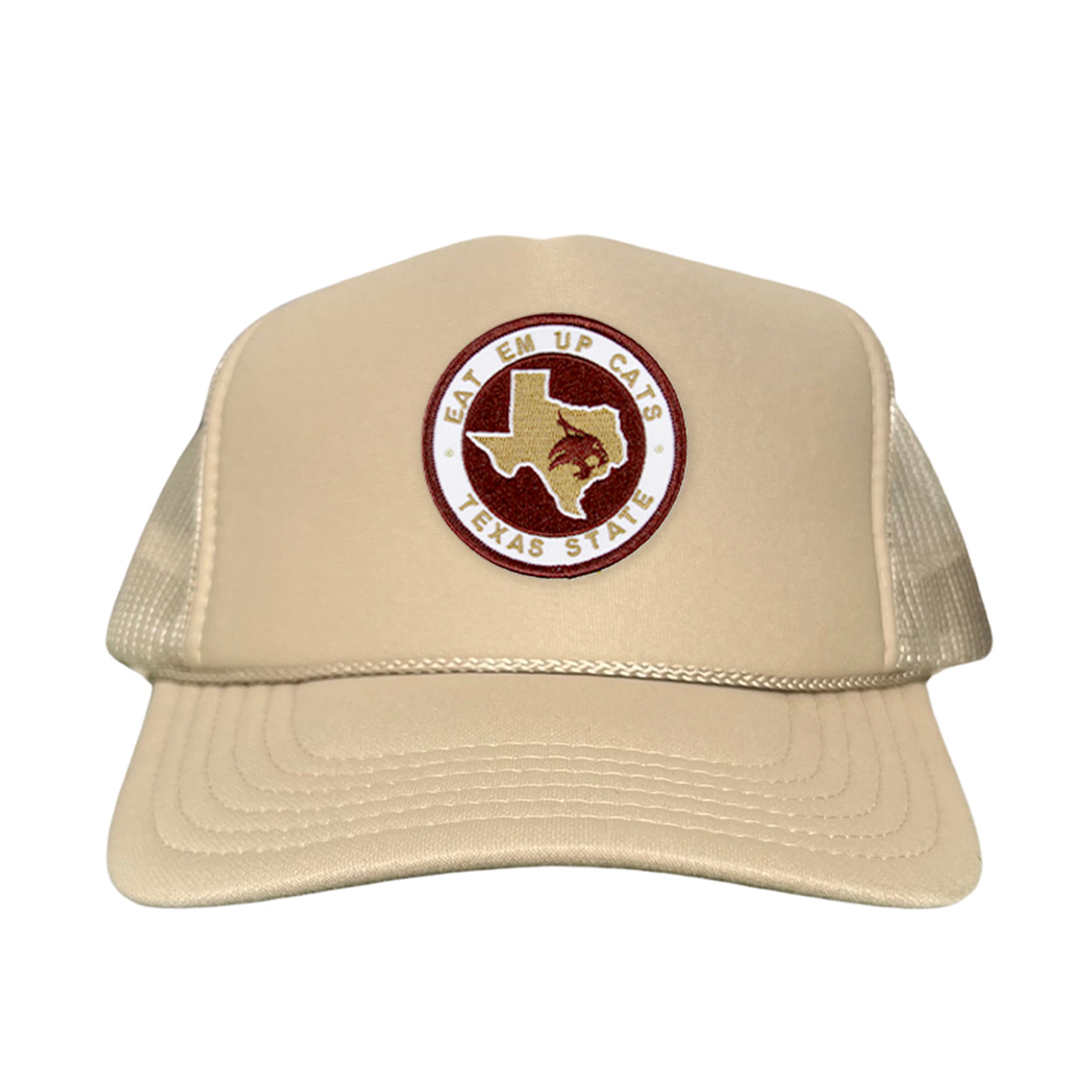 Texas State Eat Em Up Cats Supercat Patch Embroidered Hat