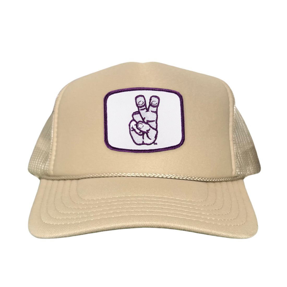 TCU Horned Frogs Frog Hand Mesh Snapback Hat Curved Bill