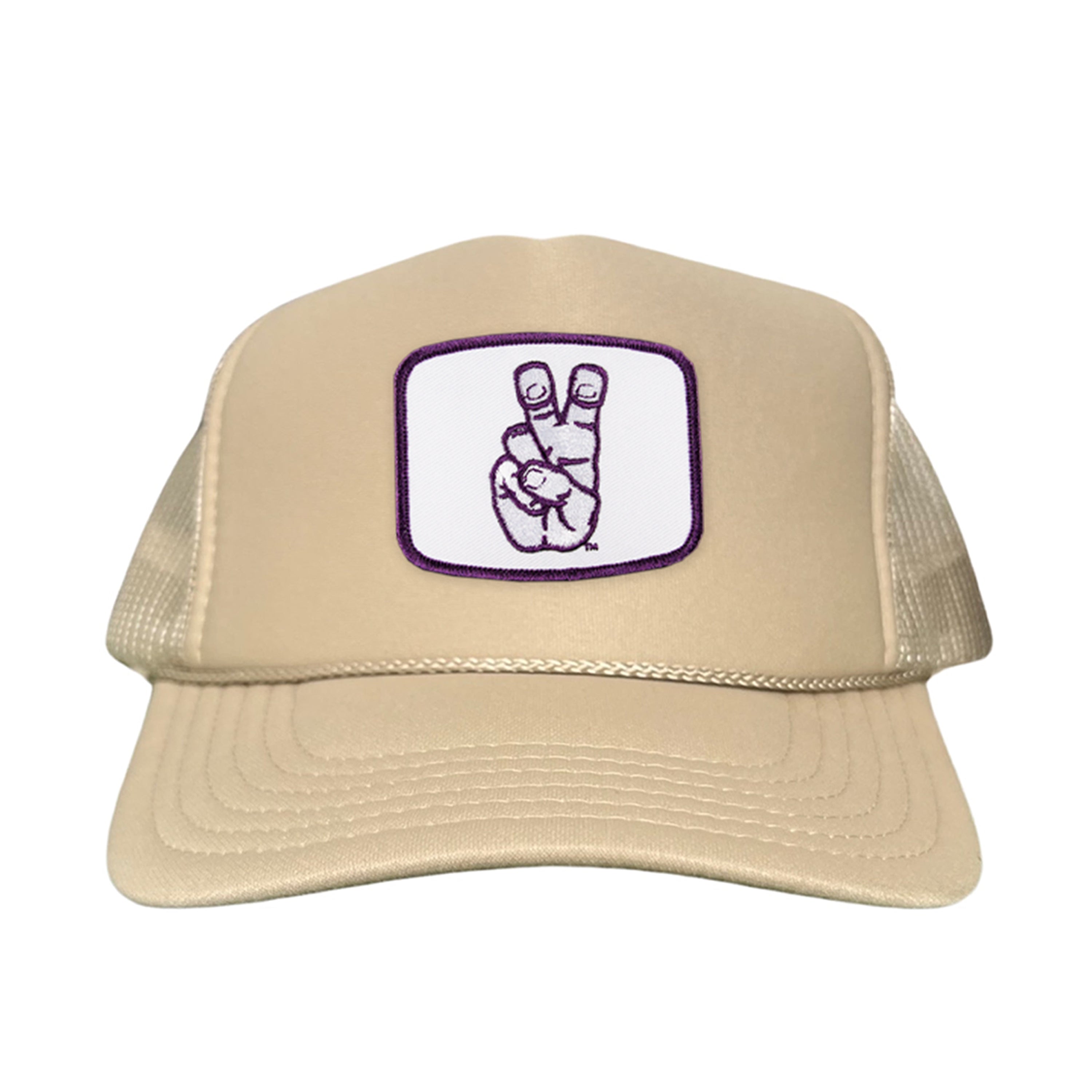 TCU Horned Frogs Frog Hand Mesh Snapback Hat Curved Bill
