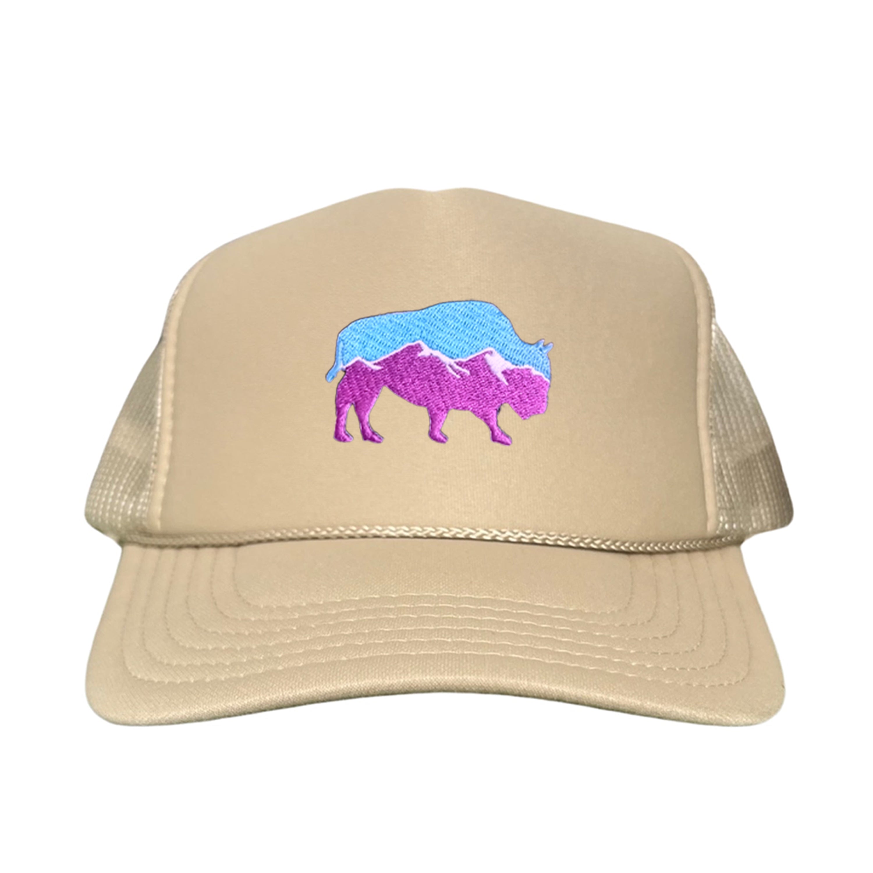 Mountain Bison Patch Outdoor Casual Baseball Hat