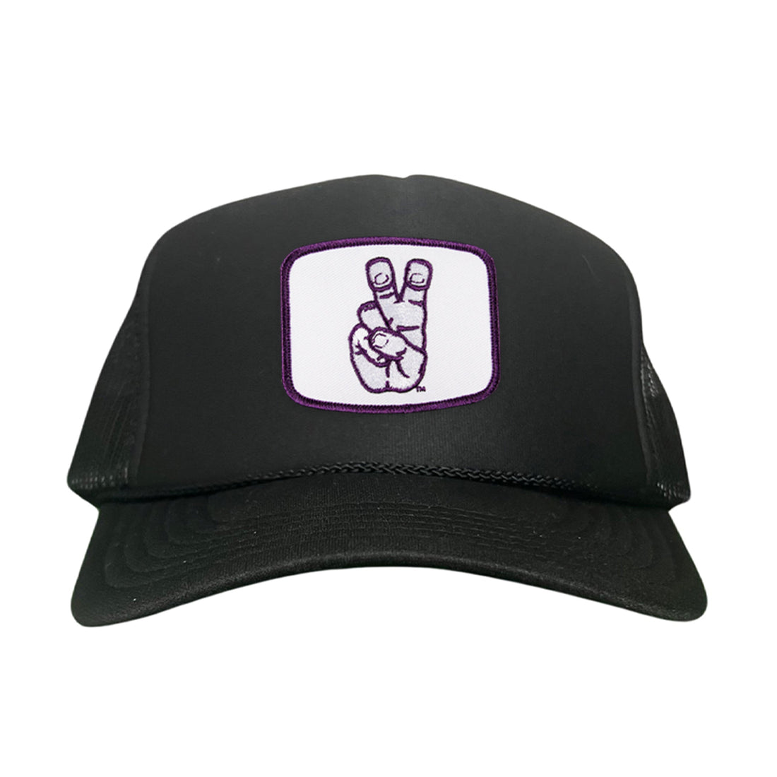 TCU Horned Frogs Frog Hand Mesh Snapback Hat Curved Bill