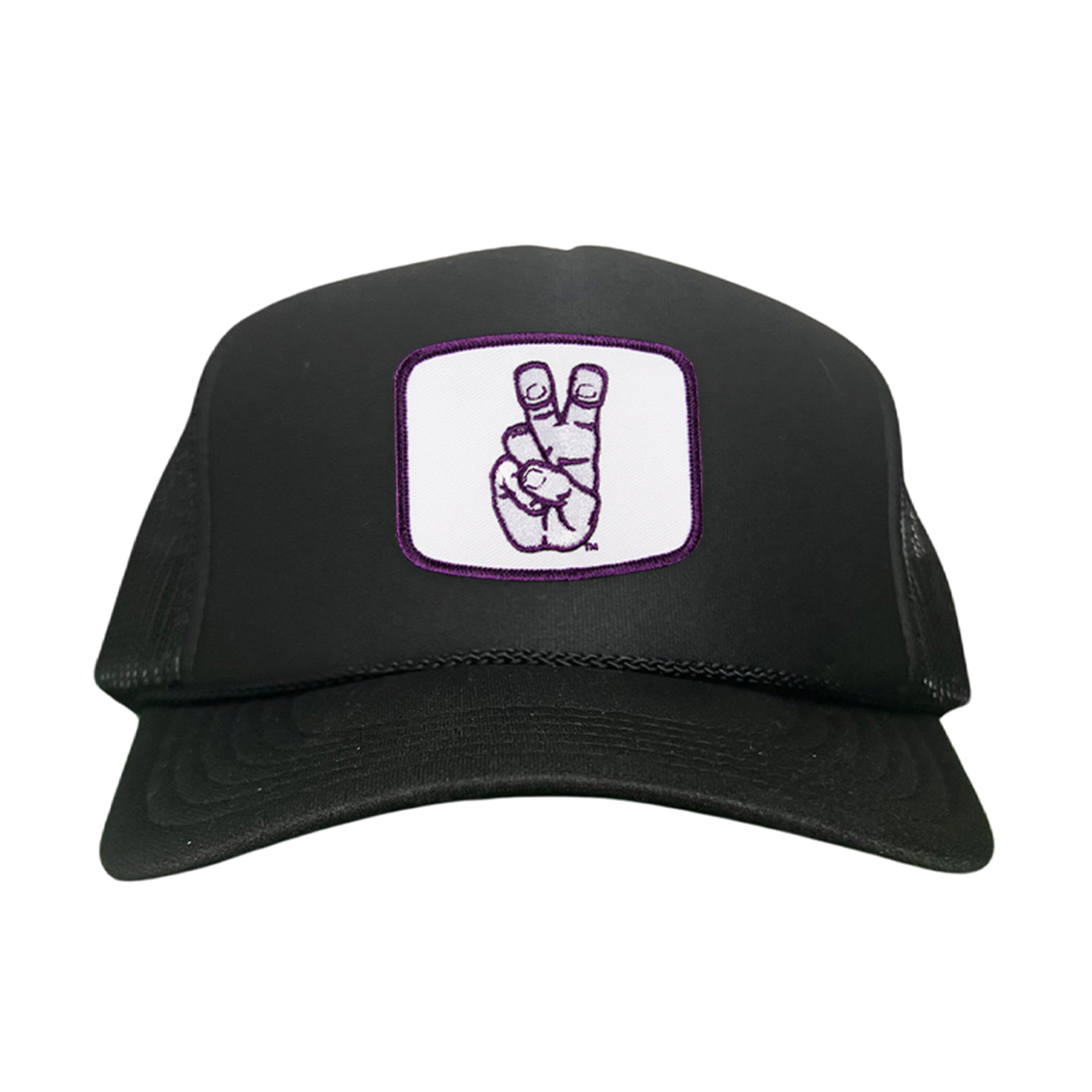 TCU Horned Frogs Frog Hand Mesh Snapback Hat Curved Bill