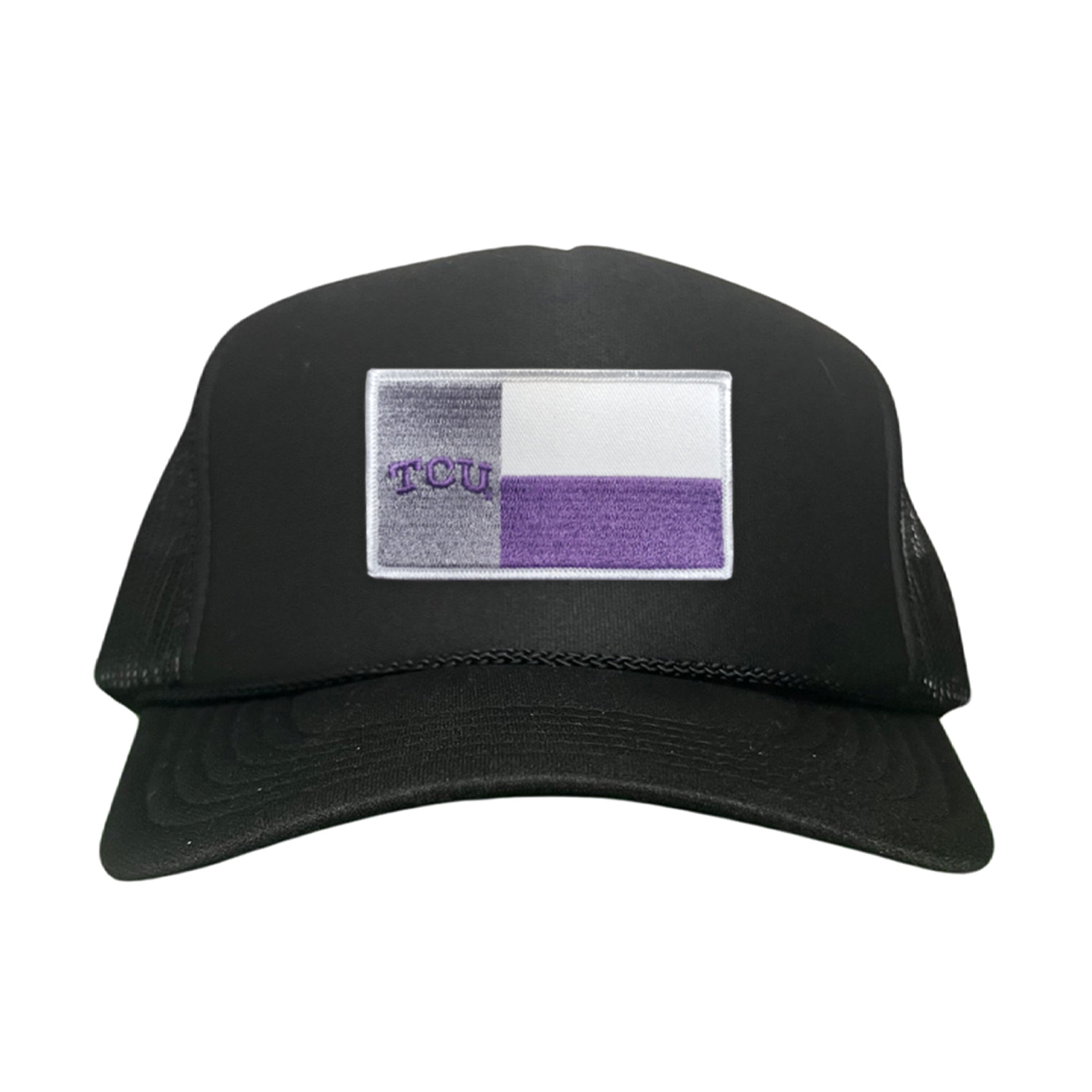 TCU Rectangle State Flag Patch Hat - Purple & White Game Day Cap