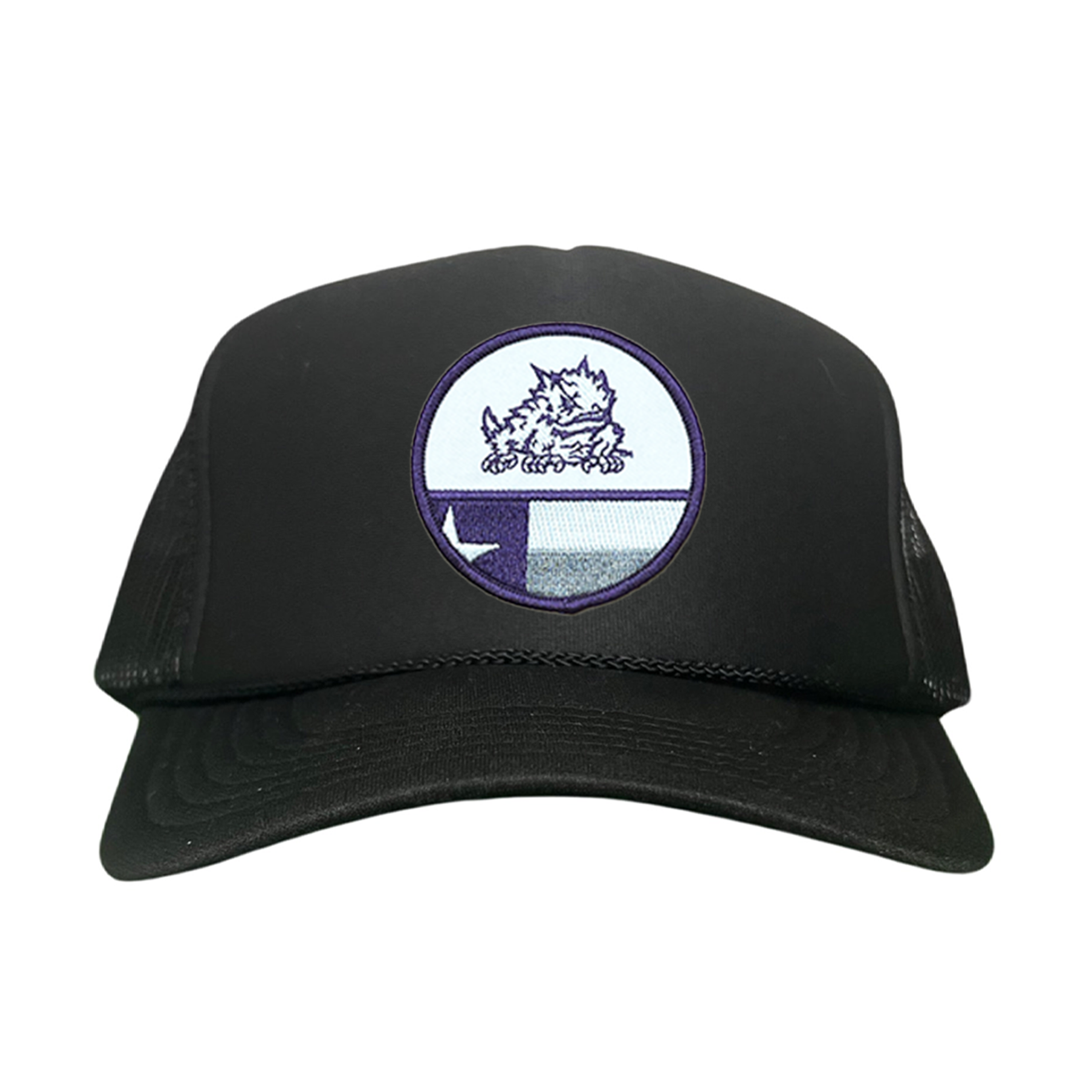 TCU Circle Horned Frog w/h State Flag / Hats / TCU034 / 248 / MM