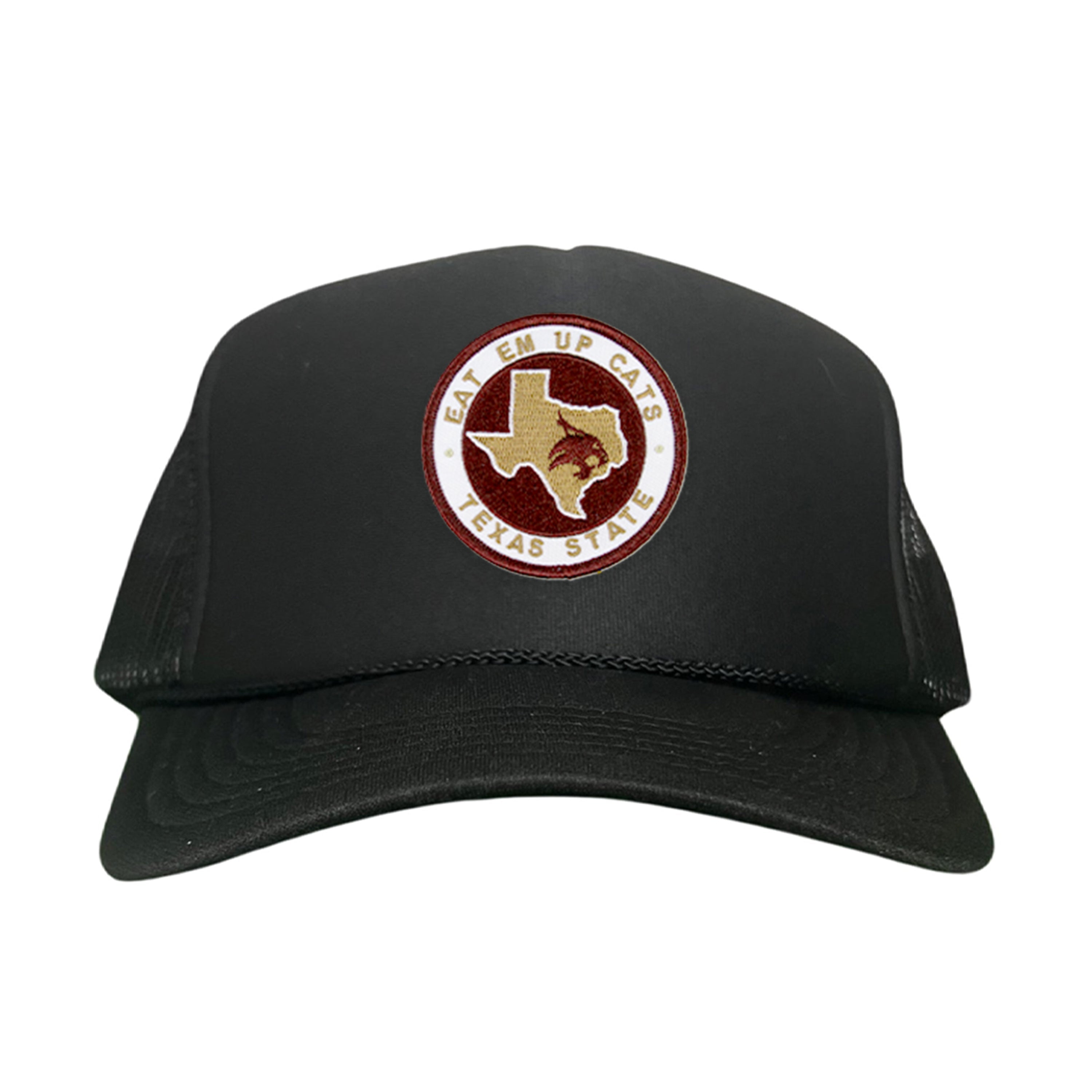 Texas State Eat Em Up Cats Supercat Patch Embroidered Hat