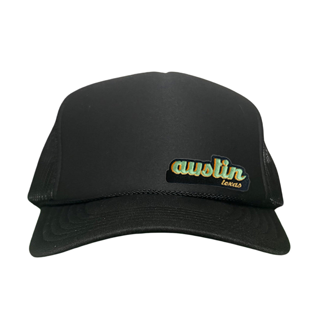 Last Stand Austin Texas Cut Out Patch Trucker Hat