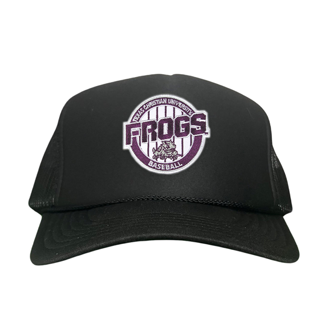 TCU Horned Frogs Pinstripe Circle Baseball Cap - Snapback & Dad Hat