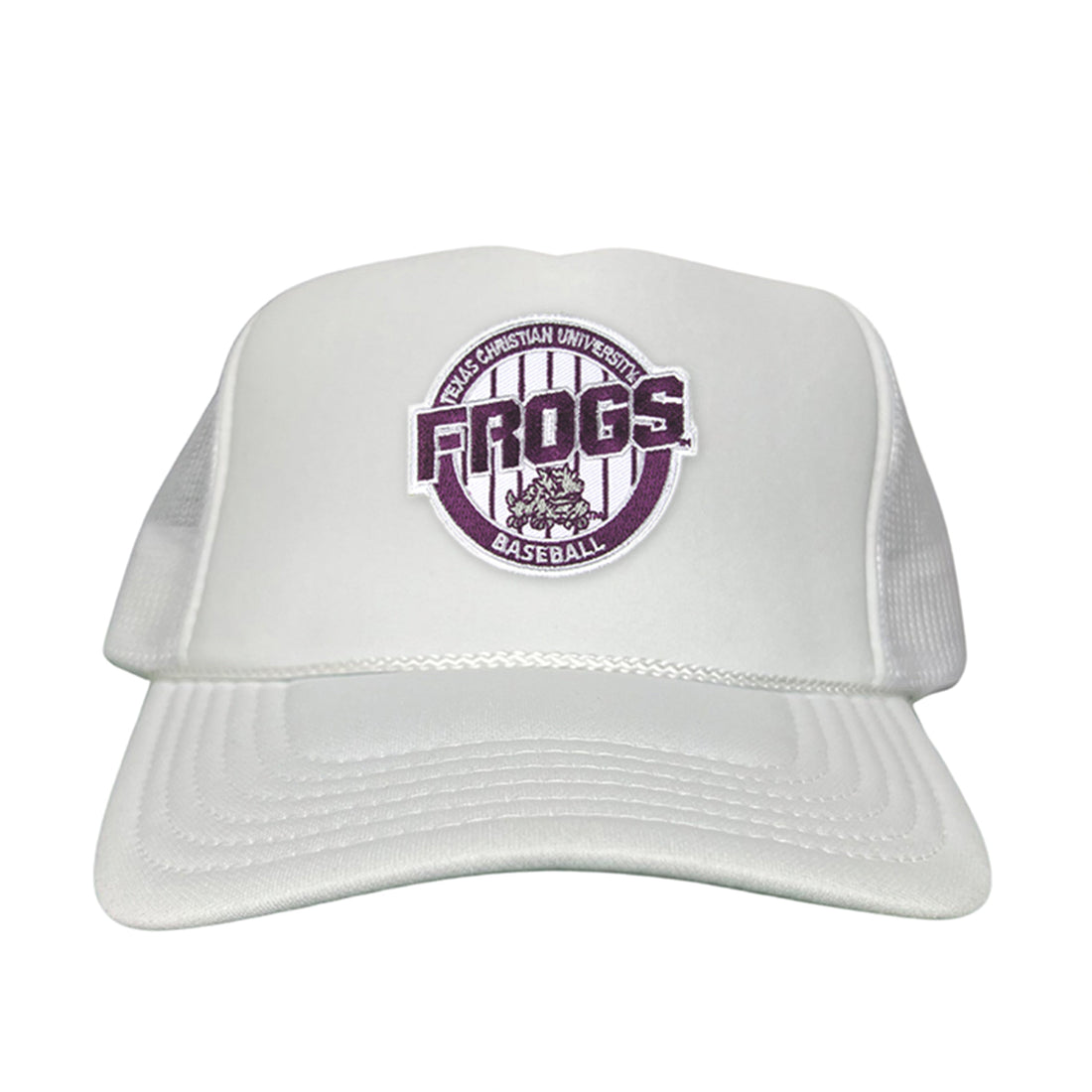 TCU Horned Frogs Pinstripe Circle Baseball Cap - Snapback & Dad Hat