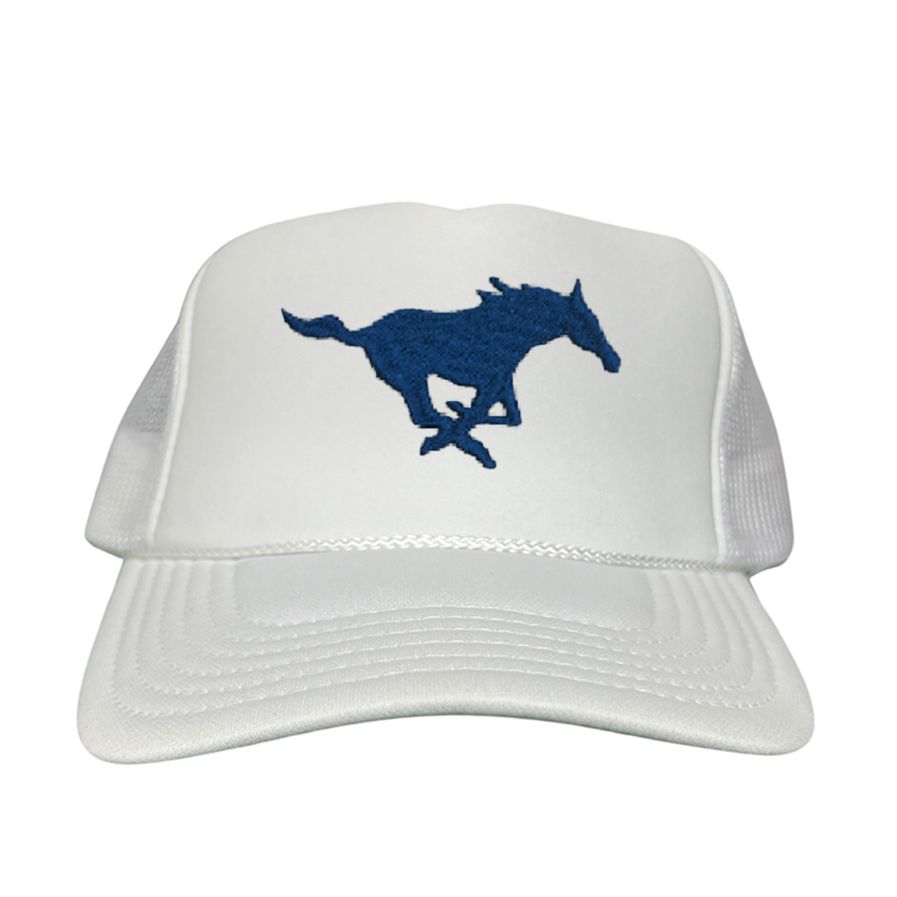 SMU Mustang Embroidered Snapback Hat - Collegiate Team Apparel