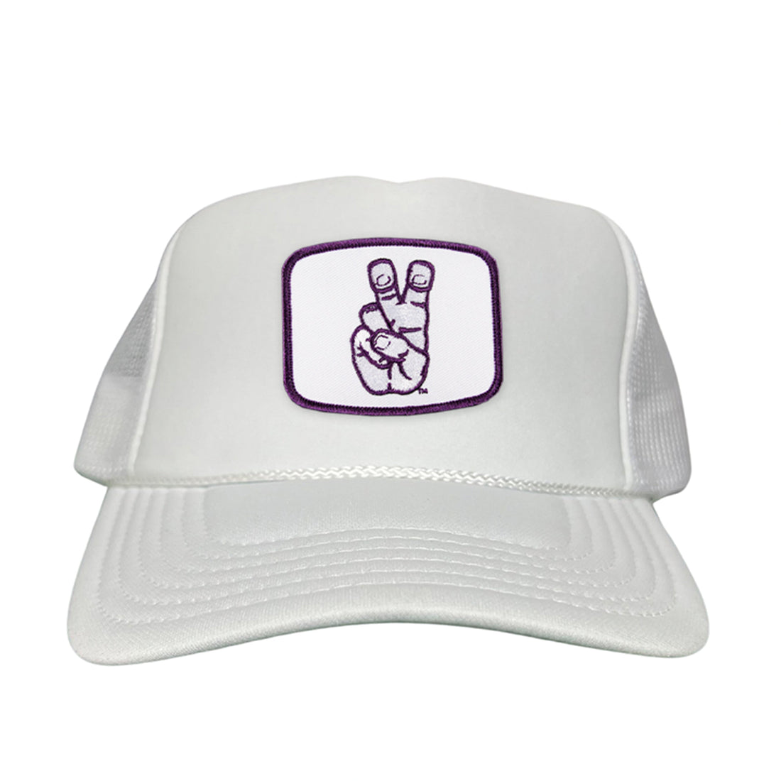 TCU Horned Frogs Frog Hand Mesh Snapback Hat Curved Bill