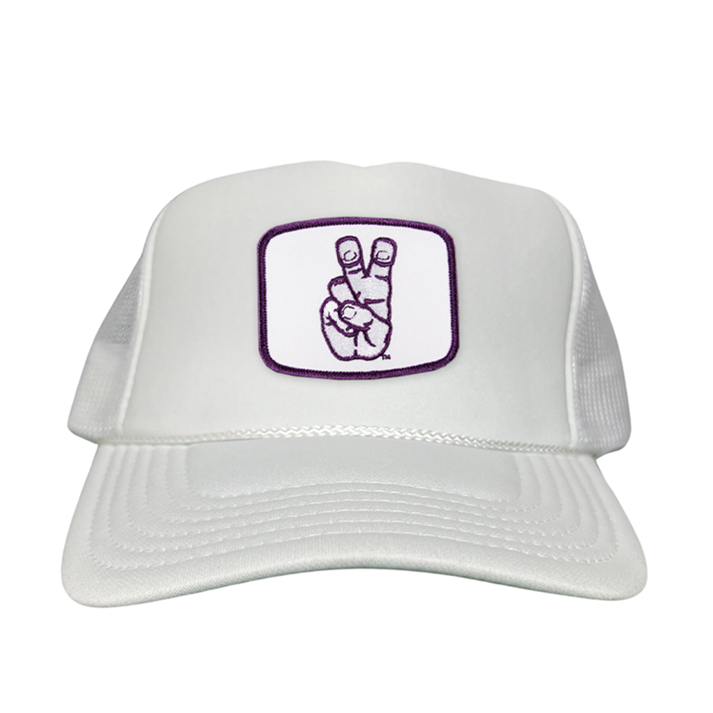 TCU Horned Frogs Frog Hand Mesh Snapback Hat Curved Bill