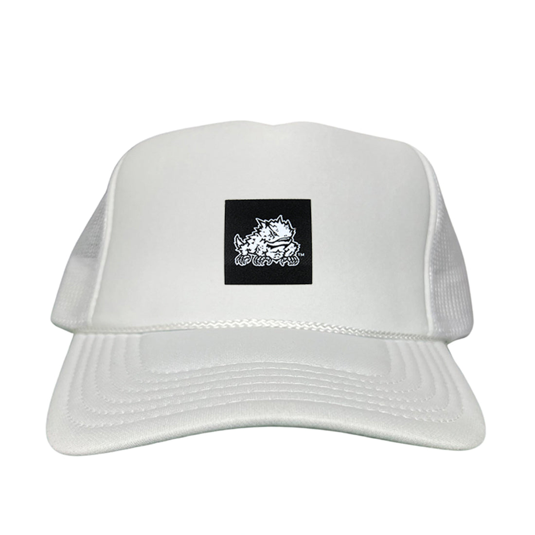 TCU Horned Frog Logo Black Label Hat - Adjustable Snapback & Trucker