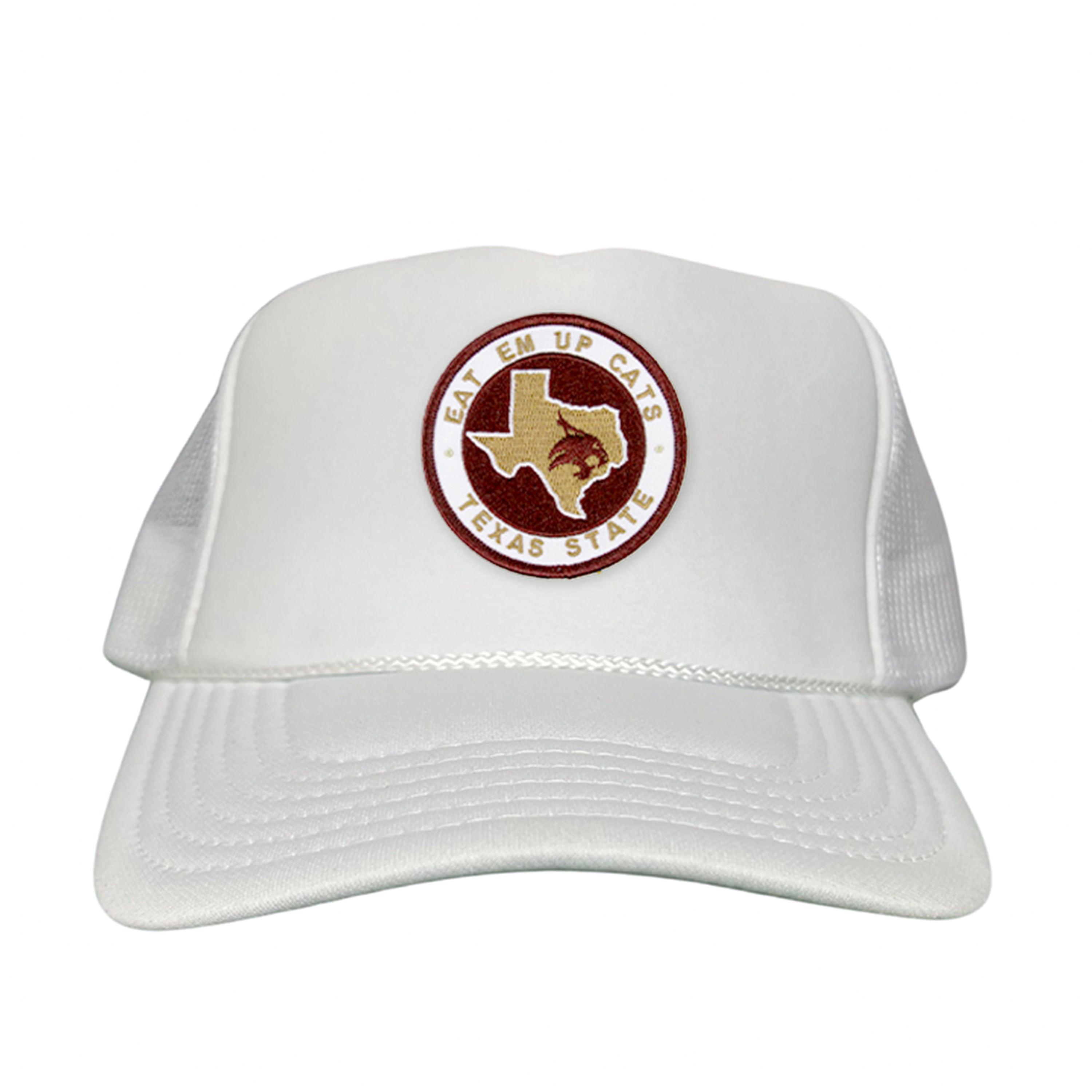 Texas State Eat Em Up Cats Supercat Patch Embroidered Hat