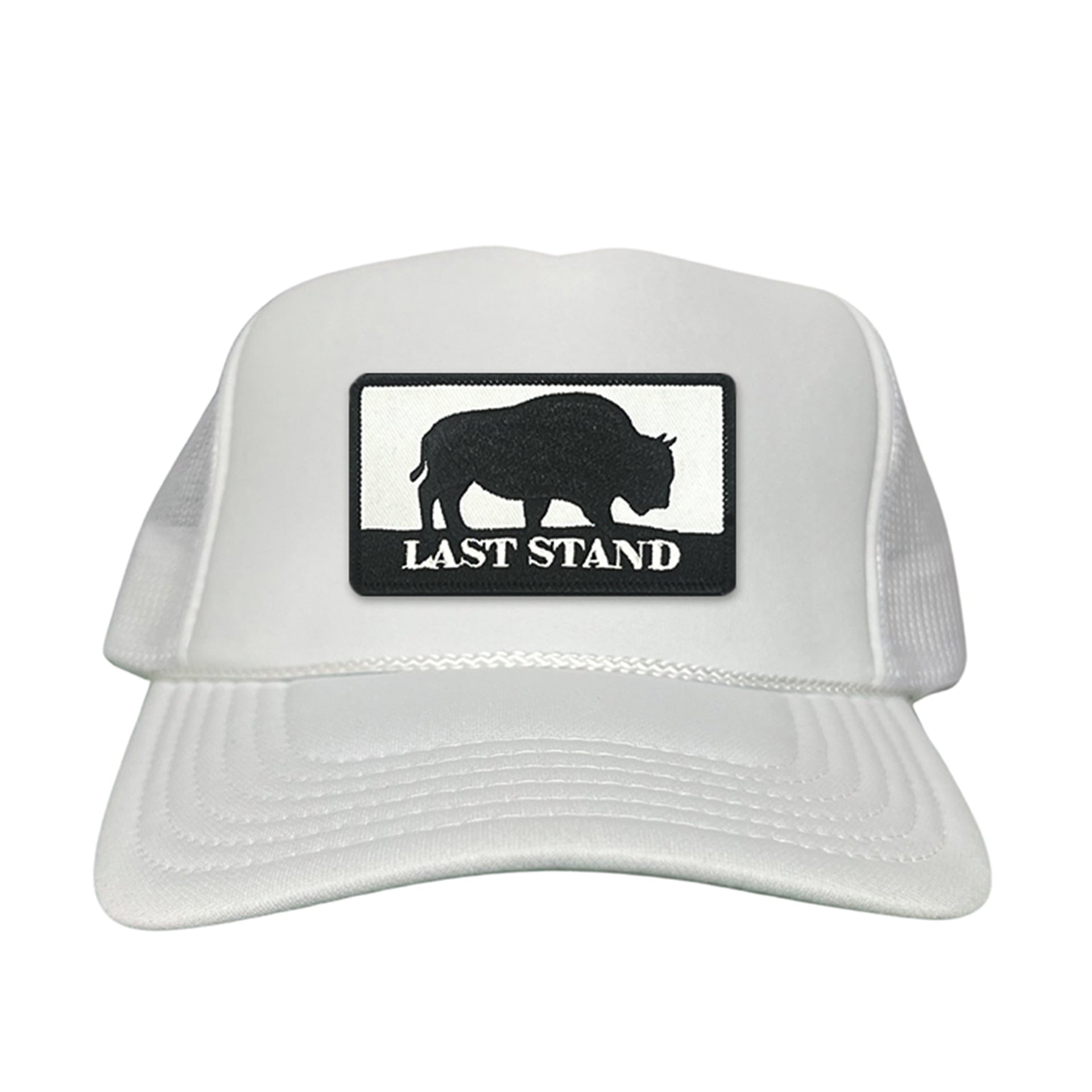 Bison Graphic Curved Bill Trucker Hat Mesh Snapback Cap