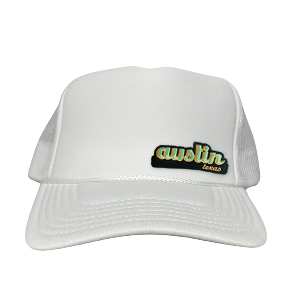 Last Stand Austin Texas Cut Out Patch Trucker Hat